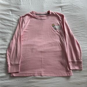 GOAT Youth Kids Long Sleeve Pink Graphic Tee